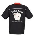 Ace High Plumbing Bowling Shirt Black & Red Swingmaster