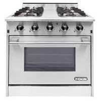 NXR DRGB3001 30 Pro-Style Gas Range with 4 Sealed Burners, Heavy Duty Cast-Iron Grates, 4.2 cu. ft. Convection Oven, Manual Clean, 16,500 BTU Infrared Broiler, Extra Large Oven Window and Towel-Bar Handle