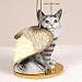 maine coon - Maine Coon Ornament Tiny Angel Silver Maine Coone Cat Figurine