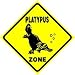 PLATYPUS ZONE aquatic zoo australia pet sign