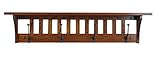 Wood Coat Rack Shelf Wall Mounted, Mission , 4 Hook, Oak Wood, Contact us with your stain or paint choice, Custom Available