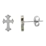 Small Stainless Steel Gothic Cross Stud Earrings
