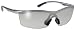 Shatterproof Semi-Rimless Clear Silver Mirror Sunglasses Light Tint - Whip