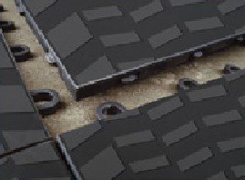 Auto Care Products 12001 Black Coin Pattern Style Tile- case of 40- 12 in. x12 in. Interlocking Tiles