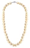 Sterling Silver Round Pearl Beads 7mm x 77mm7mm Necklace 18 inch Lobster Clasp