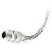 Woodhead 36246 Cable Strain Relief, Straight Male, Deluxe Cord Grip, Aluminum Body, Stainless Steel Mesh, 1/2" NPT Thread Size, .750-.875" Cable Diameter, F3 Form Size