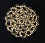 Metallic Gold Hair Net Crocheted Hair Bun Cover- MINI