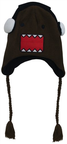 Domo - Unisex-adult Domo - Headphones Domo Peruvian Knit Hat Brown