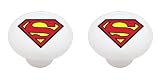 Superman Set of 2 Decorative Ceramic Drawer Knobs
