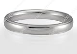 18K Gold Dome Step Wedding Bands 3mm Wide