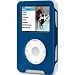 iSkin eVo4 Duo Electra - Case for digital player - silicone, VISOR - blue - iPod classic 80GB, iPod classic 120GB