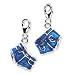 Genuine IceCarats Designer Jewelry Gift Sterling Silver 3-D Enameled Jean Shortsw/Lobster Clasp Charm