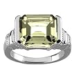 14K White Gold Lemon Quartz Ring