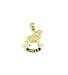 Solid 14k Yellow Gold Aries Zodiac Sign Charm Pendant