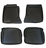 1985-1996 Mercedes Benz C Class Carbox 4 Pc Floor Tray Set - Black