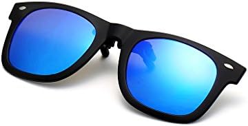 HaoMing Men's Polarized TAC Lens Clip-on Flip up Sunglasses Glasses
