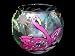 Flamingo Frolic Design - Hand Painted - 19 oz. Bubble Ball with candle