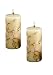 Biedermann & Sons Two Cherry Blossom Pillar Candles