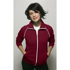 Buy American Apparel Unisex Track Jacket - Cranberry White by A&E Designs