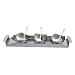 Stainless Steel Snack Serving Tray With 3 Bowl and Spoon