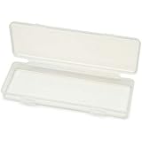 Creative Hobbies&reg; Clear Polypropylene Mini Storage Box with Hinged Lid & Snap Closure -For Pencils, Pens, Drill Bits, Office Supplies, Organization, Tool Box and more!