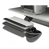Keyboard Manger,Adjustable,20-1/4"x11",Charcoal Gray/Black, Sold as 1 each