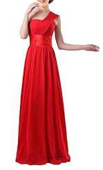 Sexy Floor Length One Shoulder Draped Ruched Lace Chiffon/Georgette Evening Dress/Prom Dress/Party Dress  With a Sash 