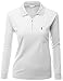 Xpril Womens Sporty Fabric Left Zip up Style Point Long Sleeve Collar T-Shirt