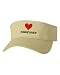 I Love Heart Kingfisher Ok City Country Adjustable Sun Visor Khaki