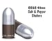 GG&G 40mm Salt & Pepper Shakers, Silver