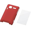 ELECOM au iida INFOBAR A01 シェルカバー (保護フィルム付) マット レッド PA-SHA01PVRRD