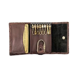 Buy Budd Leather European Crocodile Bidente 8 Hook Key Case by Budd Leather
