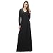 JAMES SCOT- Prestige Scoop Neck Full Sleeves Solid Black Colour Maxi long Dress For Women RS.933.00