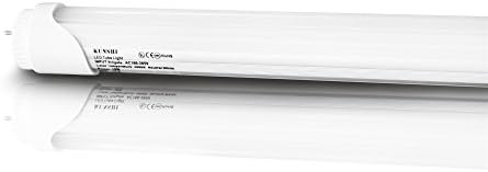 Kunshi T8 Rotary Base LED Light Tube,4ft,18w (40w Equivalent)2000lm,4000k Neutral White