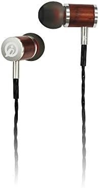 Audiofit ETH949 MOO-DOO Premium Wooden Earphone (Red Wood) with mic and Comply Foam Tips.