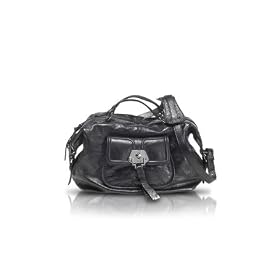 Francesco Biasia Avery - Front Pocket Leather Bauletto Bag Black