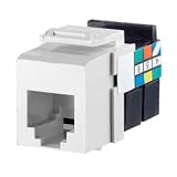 Leviton 41106-RW6 QuickPort Cat5 6-Conductor Insert Connector, White