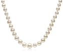 White 4-8mm Graduated Freshwater Cultured Pearl Necklace w/ Sterling Silver Clasp, 18"
