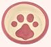 Melia Pink Paw Design Ceramic Dog Bowl-LARGE