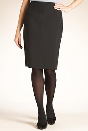 Knee Length Panelled Pencil Skirt