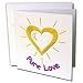 Lee Hiller Designs Embroidery Prints Love Hearts - Love Hearts Pure Love Heart - Greeting Cards-12 Greeting Cards with envelopes