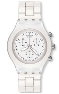 Swatch Men's SVCK4045AG Quartz Chronograph Date Plastic White Dial Watch