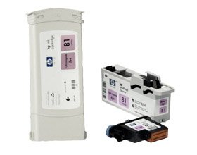 HP Brand Designjet 5000 #81 Lt Mgta Ink/Prnthd - C4995A