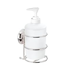 WENKO 16985100 Seifenspender Milazzo Super-Loc - Befestigen ohne Bohren, Chrom, Kunststoff, 280 ml, 7.5 x 17.5 x 9.5 cm, wei�