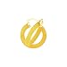 14K Yellow Gold 5 x 30 MM Yellow Colored Jade Hoop Earrings