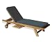 Grade A Teak Sunlounger Fixed Leg With Green Cushion