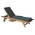 Teak Sun Lounger Fixed Leg With Free Green Cushion