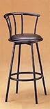 IMAGE OF Coaster 29-Inch Swivel Dining Barstool, Black Metal (2 units per box)