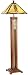 Walnut Mission Tiffany Style Floor Lamp