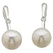 14kt White Gold White Cultured Pearl and Diamond Earrings